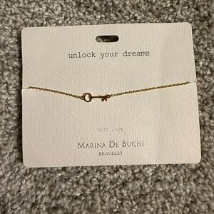 Marina De Buchi Gold Key Charm Bracelet